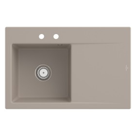 Villeroy & Boch Subway Style 45 Einbauspüle, Ablaufgarnitur mit Handbetätigung, Becken links