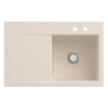 Villeroy & Boch Subway Style 45 Einbauspüle, Ablaufgarnitur mit Handbetätigung, Becken rechts