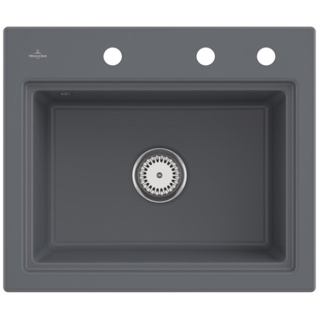 Villeroy & Boch Subway Style 60 S Einbauspüle, Ablaufgarnitur mit Handbetätigung, inkl. Abtropfgitter