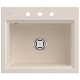 Villeroy & Boch Subway Style 60 S FLAT flächenbündige Spüle, Ablaufgarnitur mit Handbetätigung, inkl. Abtropfgitter