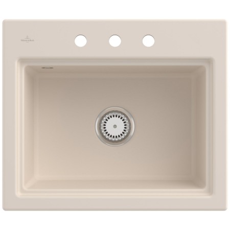 Villeroy & Boch Subway Style 60 S FLAT flächenbündige Spüle, Ablaufgarnitur mit Handbetätigung, inkl. Abtropfgitter