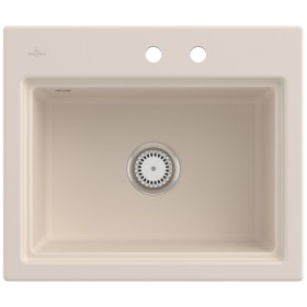 Villeroy & Boch Subway Style 60 S FLAT flächenbündige Spüle, Ablaufgarnitur mit Handbetätigung, inkl. Abtropfgitter