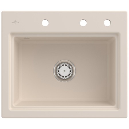 Villeroy & Boch Subway Style 60 S FLAT flächenbündige Spüle, Ablaufgarnitur mit Handbetätigung, inkl. Abtropfgitter