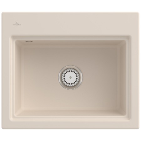 Villeroy & Boch Subway Style 60 S FLAT flächenbündige Spüle, Ablaufgarnitur mit Handbetätigung, inkl. Abtropfgitter
