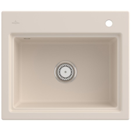 Villeroy & Boch Subway Style 60 S FLAT flächenbündige Spüle, Ablaufgarnitur mit Handbetätigung, inkl. Abtropfgitter