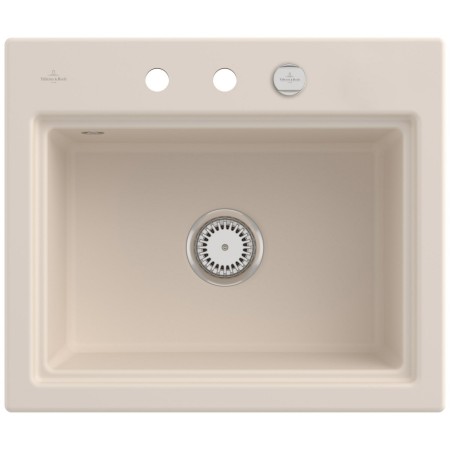 Villeroy & Boch Subway Style 60 S FLAT flächenbündige Spüle, Ablaufgarnitur mit Excenterbetätigung, inkl. Abtropfgitter