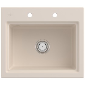 Villeroy & Boch Subway Style 60 S FLAT flächenbündige Spüle, Ablaufgarnitur mit Handbetätigung, inkl. Abtropfgitter
