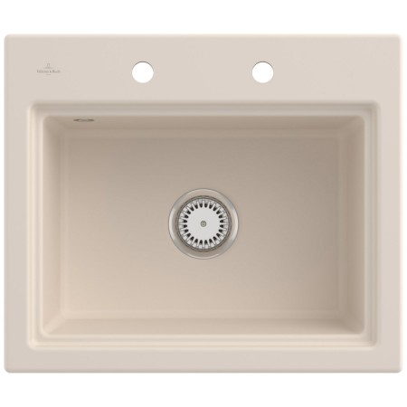 Villeroy & Boch Subway Style 60 S FLAT flächenbündige Spüle, Ablaufgarnitur mit Handbetätigung, inkl. Abtropfgitter