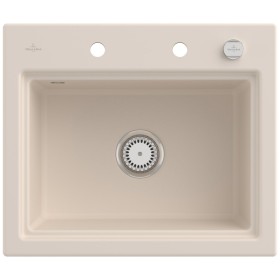 Villeroy & Boch Subway Style 60 S FLAT flächenbündige Spüle, Ablaufgarnitur mit Excenterbetätigung, inkl. Abtropfgitter
