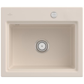 Villeroy & Boch Subway Style 60 S FLAT flächenbündige Spüle, Ablaufgarnitur mit Excenterbetätigung, inkl. Abtropfgitter