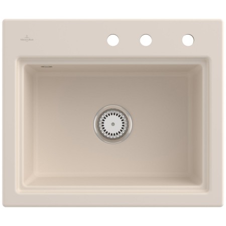 Villeroy & Boch Subway Style 60 S FLAT flächenbündige Spüle, Ablaufgarnitur mit Handbetätigung, inkl. Abtropfgitter