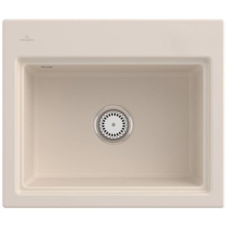 Villeroy & Boch Subway Style 60 S FLAT flächenbündige Spüle, Ablaufgarnitur mit Excenterbetätigung, inkl. Abtropfgitter
