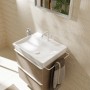 hansgrohe Xelu Q Waschbecken 60 x 48 cm ungeschliffen, mit 1 Hahnloch