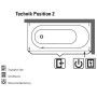 Villeroy & Boch Oberon 2.0 Solo Badewanne 180 x 80 cm, Hydropool Entry, Technik Position 2