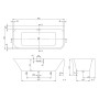 Villeroy & Boch Taro Vorwand-Badewanne 180 x 80 cm für Eckeinbau links