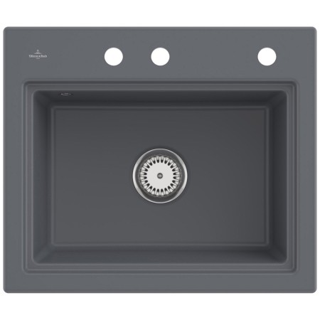 Villeroy & Boch Subway Style 60 S Einbauspüle, Ablaufgarnitur mit Handbetätigung, inkl. Abtropfgitter