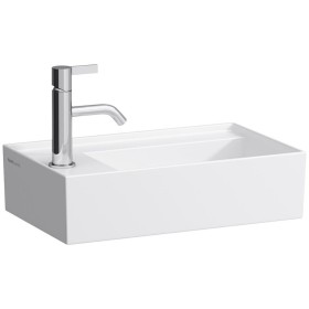 LAUFEN Kartell Handwaschbecken 46 x 28 cm mit 1 Hahnloch, Armaturenbank links