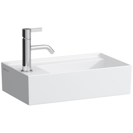 LAUFEN Kartell Handwaschbecken 46 x 28 cm mit 1 Hahnloch, Armaturenbank links