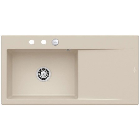 Villeroy & Boch Subway Style 60 Einbauspüle, Ablaufgarnitur mit Excenterbetätigung, Becken links