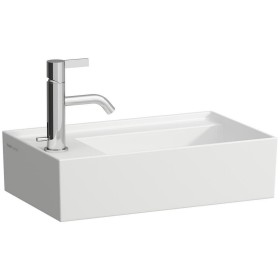 LAUFEN Kartell Handwaschbecken 46 x 28 cm mit 1 Hahnloch, Armaturenbank links