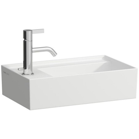 LAUFEN Kartell Handwaschbecken 46 x 28 cm mit 1 Hahnloch, Armaturenbank links