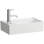 LAUFEN Kartell Handwaschbecken 46 x 28 cm mit 1 Hahnloch, Armaturenbank links