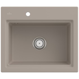 Villeroy & Boch Subway Style 60 S Einbauspüle, Ablaufgarnitur mit Handbetätigung, inkl. Abtropfgitter
