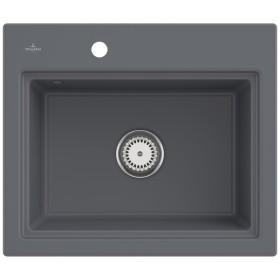 Villeroy & Boch Subway Style 60 S Einbauspüle, Ablaufgarnitur mit Handbetätigung, inkl. Abtropfgitter