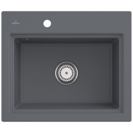 Villeroy & Boch Subway Style 60 S Einbauspüle, Ablaufgarnitur mit Handbetätigung, inkl. Abtropfgitter