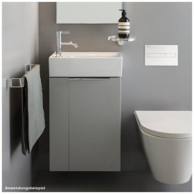 Vasque à main LAUFEN Kartell 46 x 28 cm avec 1 trou de robinet, banque de robinetterie à gauche