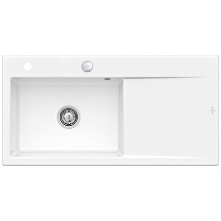 Villeroy & Boch Subway Style 60 Einbauspüle, Ablaufgarnitur mit Excenterbetätigung, Becken links