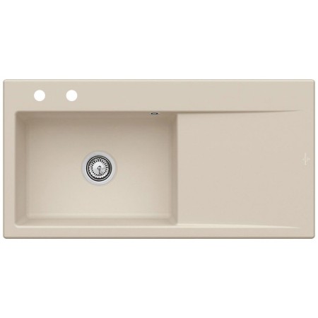 Villeroy & Boch Subway Style 60 Einbauspüle, Ablaufgarnitur mit Handbetätigung, Becken links