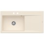 Villeroy & Boch Subway Style 60 FLAT flächenbündige Spüle, Ablaufgarnitur mit Handbetätigung, Becken links