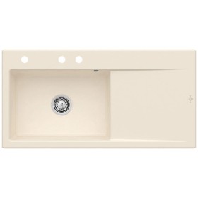 Villeroy & Boch Subway Style 60 FLAT flächenbündige Spüle, Ablaufgarnitur mit Handbetätigung, Becken links