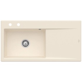 Villeroy & Boch Subway Style 60 FLAT flächenbündige Spüle, Ablaufgarnitur mit Handbetätigung, Becken links