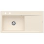 Villeroy & Boch Subway Style 60 FLAT flächenbündige Spüle, Ablaufgarnitur mit Handbetätigung, Becken links
