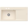 Villeroy & Boch Subway Style 60 FLAT flächenbündige Spüle, Ablaufgarnitur mit Handbetätigung, Becken links