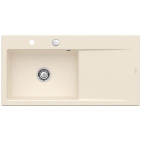 Villeroy & Boch Subway Style 60 FLAT flächenbündige Spüle, Ablaufgarnitur mit Excenterbetätigung, Becken links