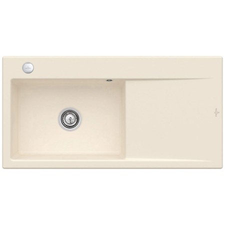 Villeroy & Boch Subway Style 60 FLAT flächenbündige Spüle, Ablaufgarnitur mit Excenterbetätigung, Becken links