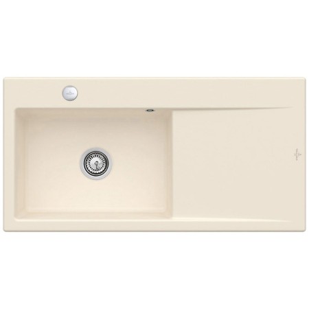 Villeroy & Boch Subway Style 60 FLAT flächenbündige Spüle, Ablaufgarnitur mit Excenterbetätigung, Becken links