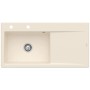 Villeroy & Boch Subway Style 60 FLAT flächenbündige Spüle, Ablaufgarnitur mit Handbetätigung, Becken links