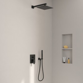 Villeroy & Boch Taro Duschsystem mit Brausehalter, Stabhandbrause und UP-Einhebel-Armatur