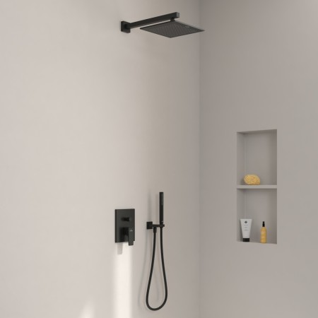 Villeroy & Boch Taro Duschsystem mit Brausehalter, Stabhandbrause und UP-Einhebel-Armatur