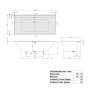 Villeroy & Boch Collaro Einbaubadewanne 190 x 90 cm, Hydropool Comfort, Technikposition 1