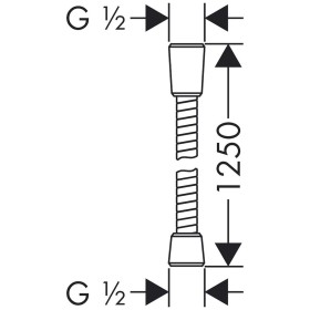 Tubo doccia in metallo hansgrohe Sensoflex 125 cm