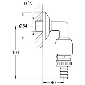 Raccord coudé GROHE Eggemann Original WAS