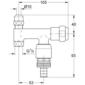 GROHE Eggemann Original WAS Valve Eckfix DN 10