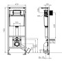 Villeroy & Boch ViConnect Pro S WC-Vorwandelement für Trockenbau 112 cm