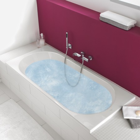 Villeroy & Boch O.novo Solo Badewanne 160 x 70 cm, Airpool Comfort, Technik Position 1, mit Trio Ablaufgarnitur