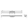 hansgrohe RainDrain Flex Fertigset Duschrinne 90 cm, kürzbar